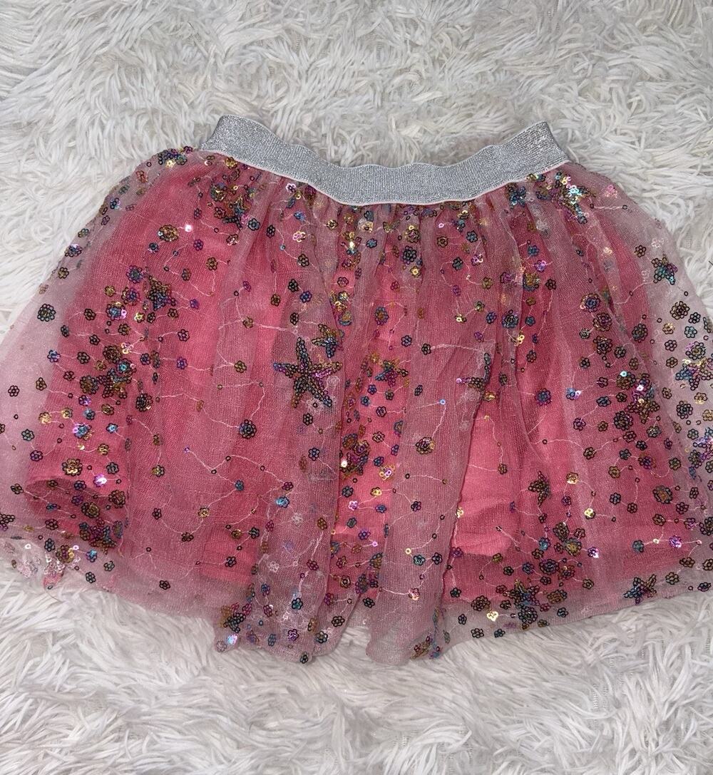 Hatley Girls Sz. 3 Pink Sparkle Lined Sea Life Tutu. Adorable
